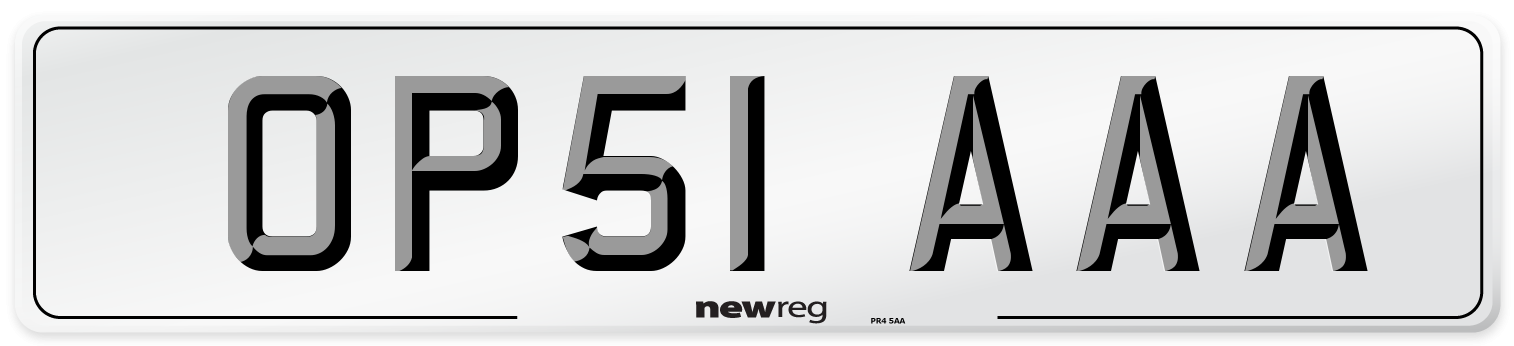 OP51 AAA Number Plate from New Reg